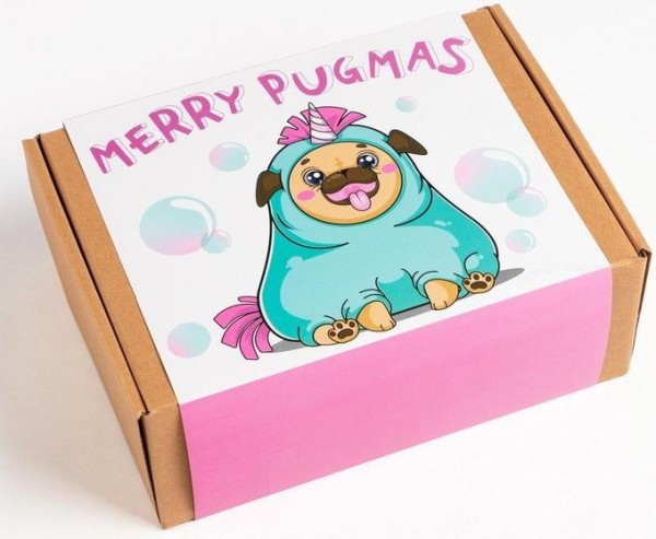 Набор подарочный Этель Merry pugmas полотенце 30х60см и аксс (4 предм)