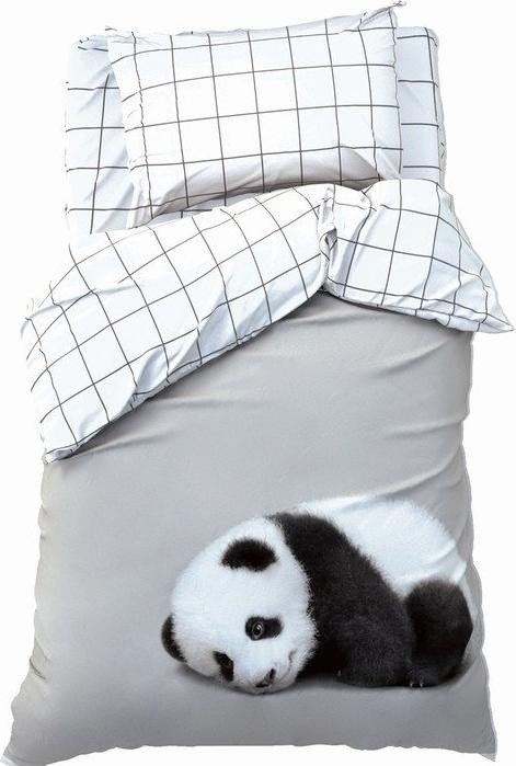 Постельное бельё «Этель» Funny panda, 1.5 сп., 143х215 см., 150х214 см., 50х70 см. - 1 шт., 100% хл., бязь