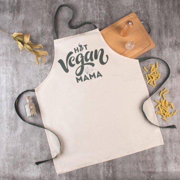 Фартук "Этель" Vegan mama 70х60 см, 100% хлопок, саржа 190 г/м2