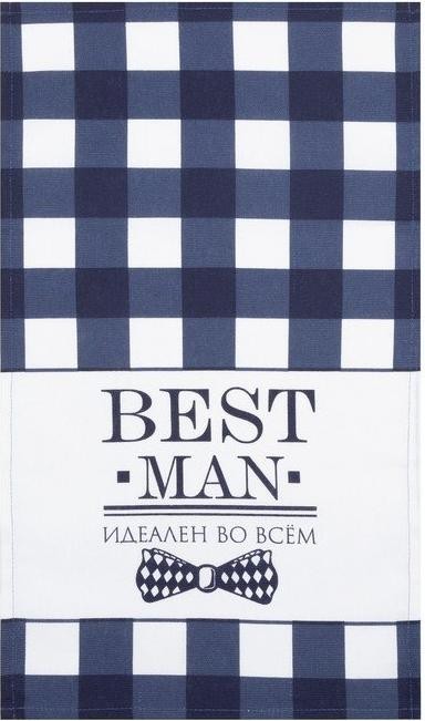 Набор кухонных полотенец Доляна Mens 35х60см-4шт, 100% хл